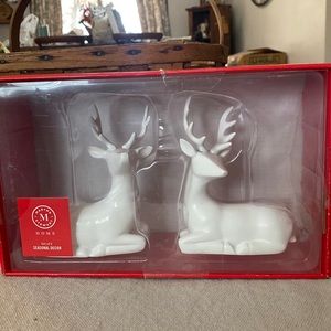 Martha Stewart White Deer Reindeer Decor